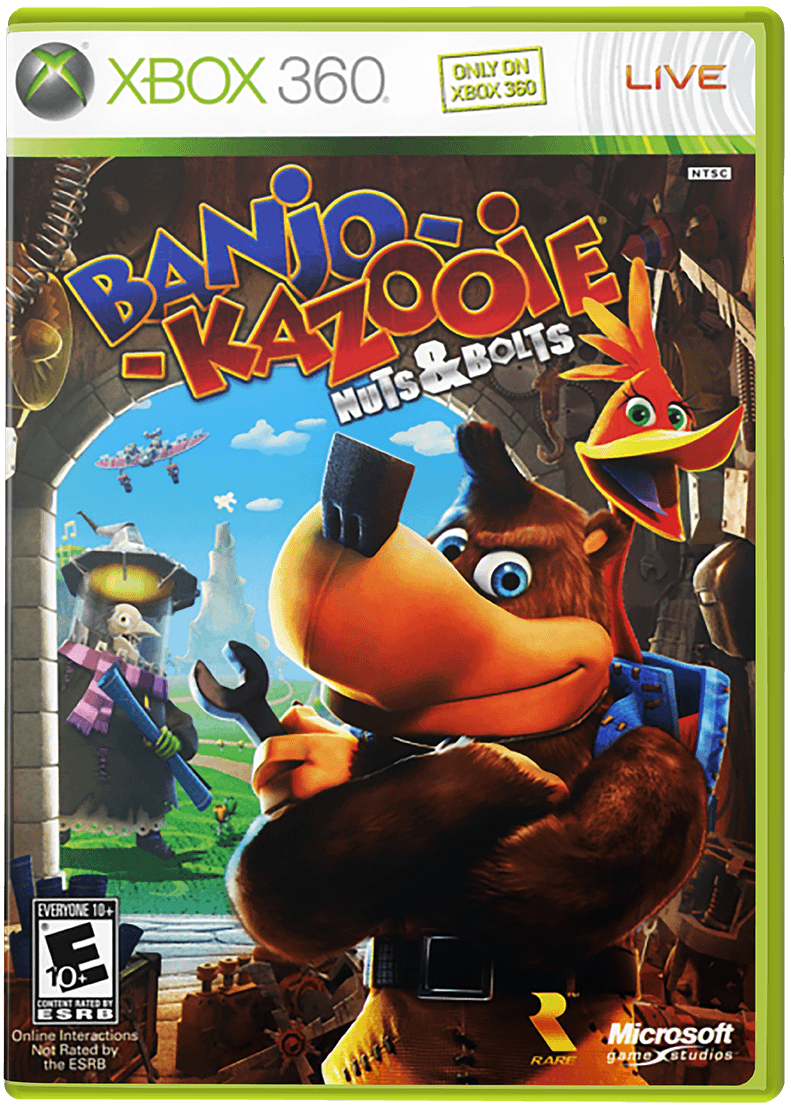 Banjo-Kazooie Nuts & Bolts & Viva Pinata box art for Xbox 360